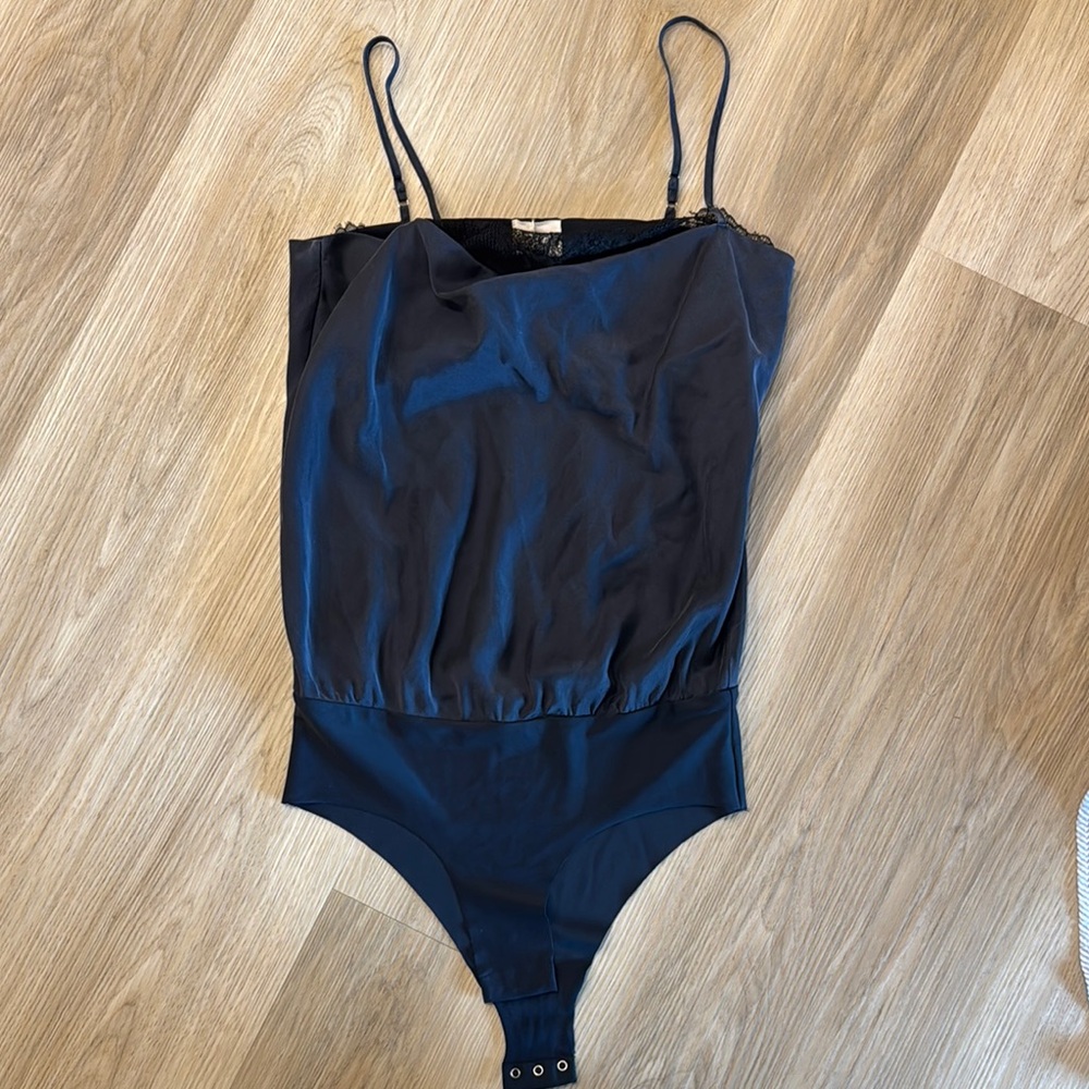 Cami NYC Blue Bodysuit with Spaghetti Straps